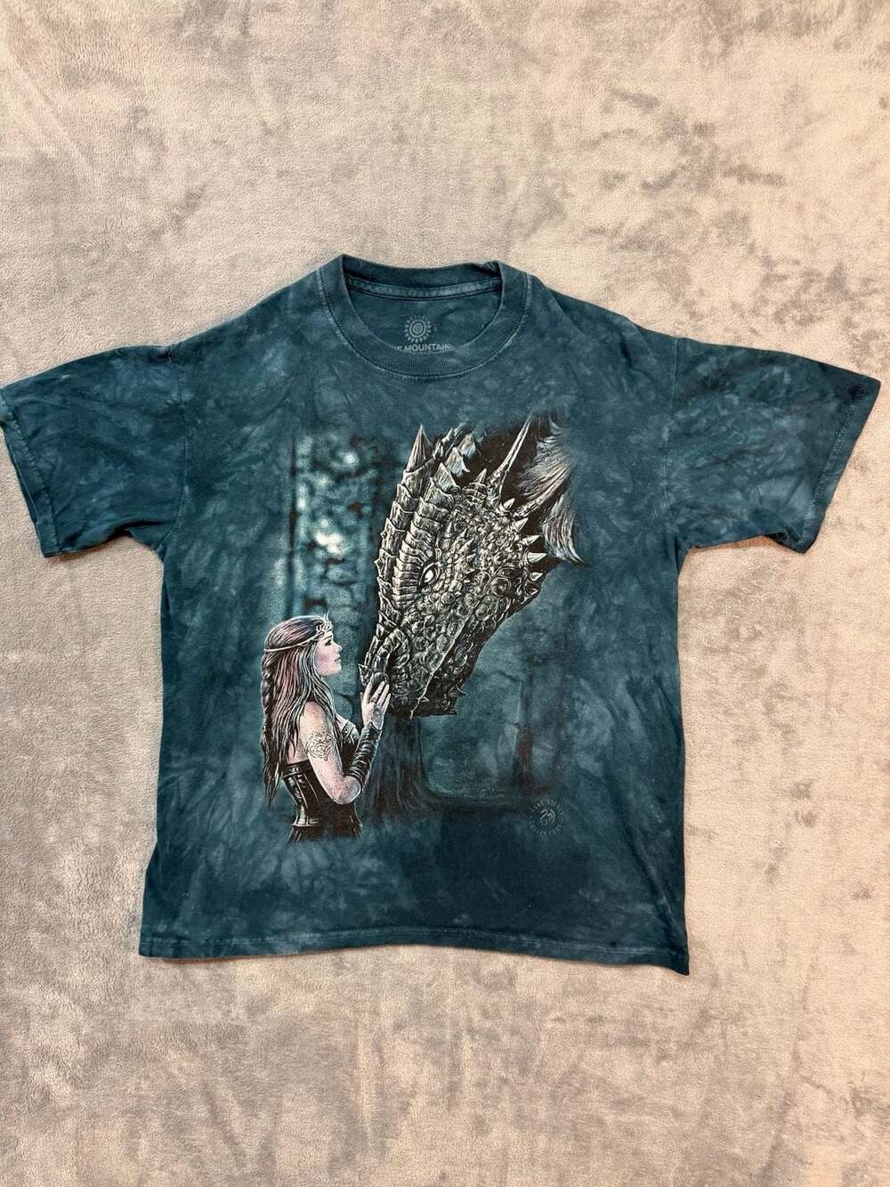 The Mountain Once Upon a Time Dragon Size S Tie Dye Graphic T-Shirt